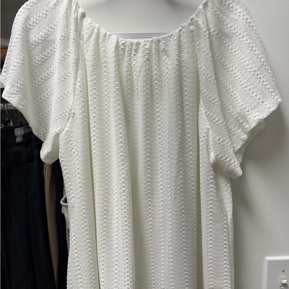 LOFT white Eyelet Blouse - Picture 4 of 8